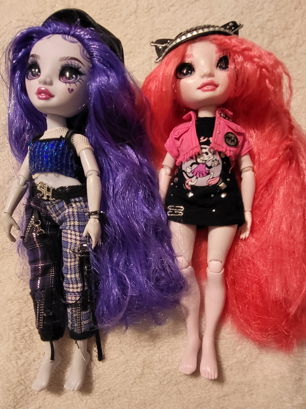 Rainbow High Vision Neon Shadow Mara Pinkett Uma VanHoose Fashion Dolls Lot of 2